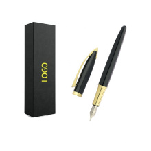 Bolígrafos de pluma fuente promocional de lujo con logotipo personalizado